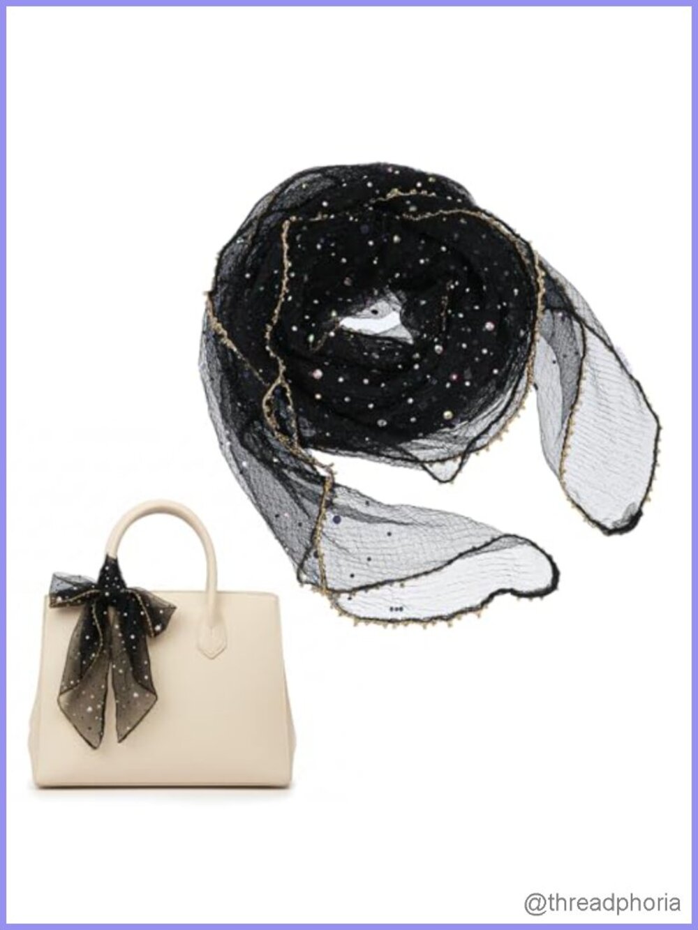 Glitter Sequin Head Scarf 31.5 in Square Lightweight Women's Polyester Bandana